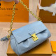 Sky Blue Casual Street Letters Patchwork Chains Embossed Bags