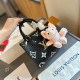 Black White Casual Daily Letters Patchwork Contrast Bags(with accessories)