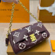 Red-brown Casual Street Letters Patchwork Chains Contrast Bags