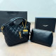 Black Casual Street Solid Color Metal Accessories Trim Zipper Texture Bags