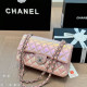 Pink Casual Street Gradient Color Chains Texture Contrast Bags