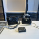 Black Casual Daily Letters Patchwork Texture Bags