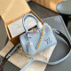 Blue Daily Solid Color Patchwork Chains Bags