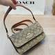 Khaki Casual Street Letters Patchwork Contrast Bags