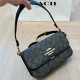 Black Brown Casual Street Letters Patchwork Contrast Bags