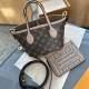 khaki Brown Casual Letters Patchwork Contrast Bags