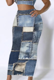 Black Rose Red Casual Print Patchwork Regular Mid Waist Conventional Full Print Bottoms