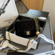Black Casual Daily Solid Color Patchwork Velvet Bags