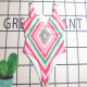 Pink Sportswear Stripe Patchwork Swimwears