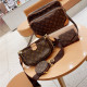 Brown Casual Street Letters Patchwork Zipper Bags