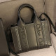 Black Green Casual Daily Letters Patchwork Bags