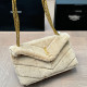 Apricot Casual Daily Solid Color Patchwork Chains Fluffy Bags