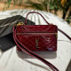 Red Casual Daily Letters Patchwork Zipper Bags