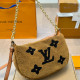 Brown Casual Daily Letters Patchwork Fluffy Contrast Bags