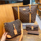 Orange Brown Street Daily Letters Patchwork Zipper Contrast Bags