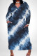 Dark Gray Casual Tie Dye Pocket Patchwork V Neck Straight Plus Size Dresses