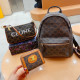 Brown Street Daily Letters Patchwork Zipper Bags