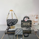 Blue Black Casual Daily Letters Embroidered Patchwork Irregular Bags