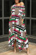 Brown Casual Street Plaid Cartoon Print Stripe Letters Pocket Irregular Contrast O Neck Irregular Dresses