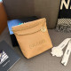 Light Yellow Casual Letters Draw String Patchwork Metal Accessories Trim Bags