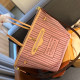 Pink Casual Street Letters Patchwork Metal Accessories Trim Bags(Double sided design)