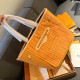 Orange Casual Street Letters Patchwork Metal Accessories Trim Bags(Double sided design)