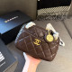 Brown Casual Daily Letters Patchwork Metal Accessories Trim Zipper Bags