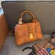 Orange Casual Daily Letters Patchwork Metal Accessories Trim Embossed Bags