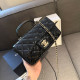 Black Casual Daily Letters Patchwork Chains Texture Bags
