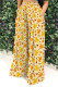 Yellow Casual Street Leopard Print Flowers Stripe Pocket Contrast Loose High Waist Wide Leg Full Print Bottoms