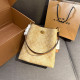 Beige Casual Daily Letters Draw String Patchwork Bags