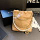 Light Yellow Casual Letters Patchwork Pearls Decor Bags