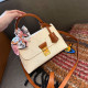 White Casual Daily Letters Patchwork Metal Accessories Trim Embossed Bags