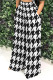 Black And White Casual Street Leopard Print Flowers Stripe Pocket Contrast Loose High Waist Wide Leg Full Print Bottoms