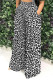 Leopard Print Casual Street Leopard Print Flowers Stripe Pocket Contrast Loose High Waist Wide Leg Full Print Bottoms