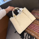 White Casual Daily Letters Embossed Adjustable Bags