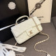 White Casual Daily Letters Patchwork Chains Texture Bags