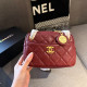 Burgundy Casual Daily Letters Patchwork Metal Accessories Trim Zipper Bags