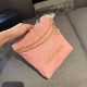 Pink Casual Letters Draw String Patchwork Metal Accessories Trim Bags