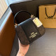 Black Casual Daily Letters Patchwork Chains Contrast Bags