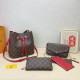 Red-brown Casual Daily Letters Draw String Patchwork Contrast Bags