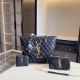Black Casual Street Letters Patchwork Metal Accessories Trim Texture Bags