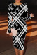 Black And White Casual Street Letter Print Stripe Contrast O Neck Printed Dresses