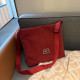 Red Casual Daily Solid Color Patchwork Metal Accessories Trim Bags