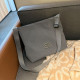 Grey Casual Daily Solid Color Patchwork Metal Accessories Trim Bags