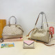 Apricot Pink Casual Street Letters Patchwork Zipper Contrast Bags