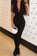 Black Sexy Casual Solid Color Backless Halter Sleeveless Two Pieces