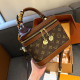 Brown Casual Daily Letters Patchwork Zipper Contrast Bags