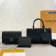 Black Casual Street Letters Patchwork Chains Embossed Bags
