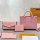 Pink Casual Daily Letters Patchwork Chains Embossed Bags